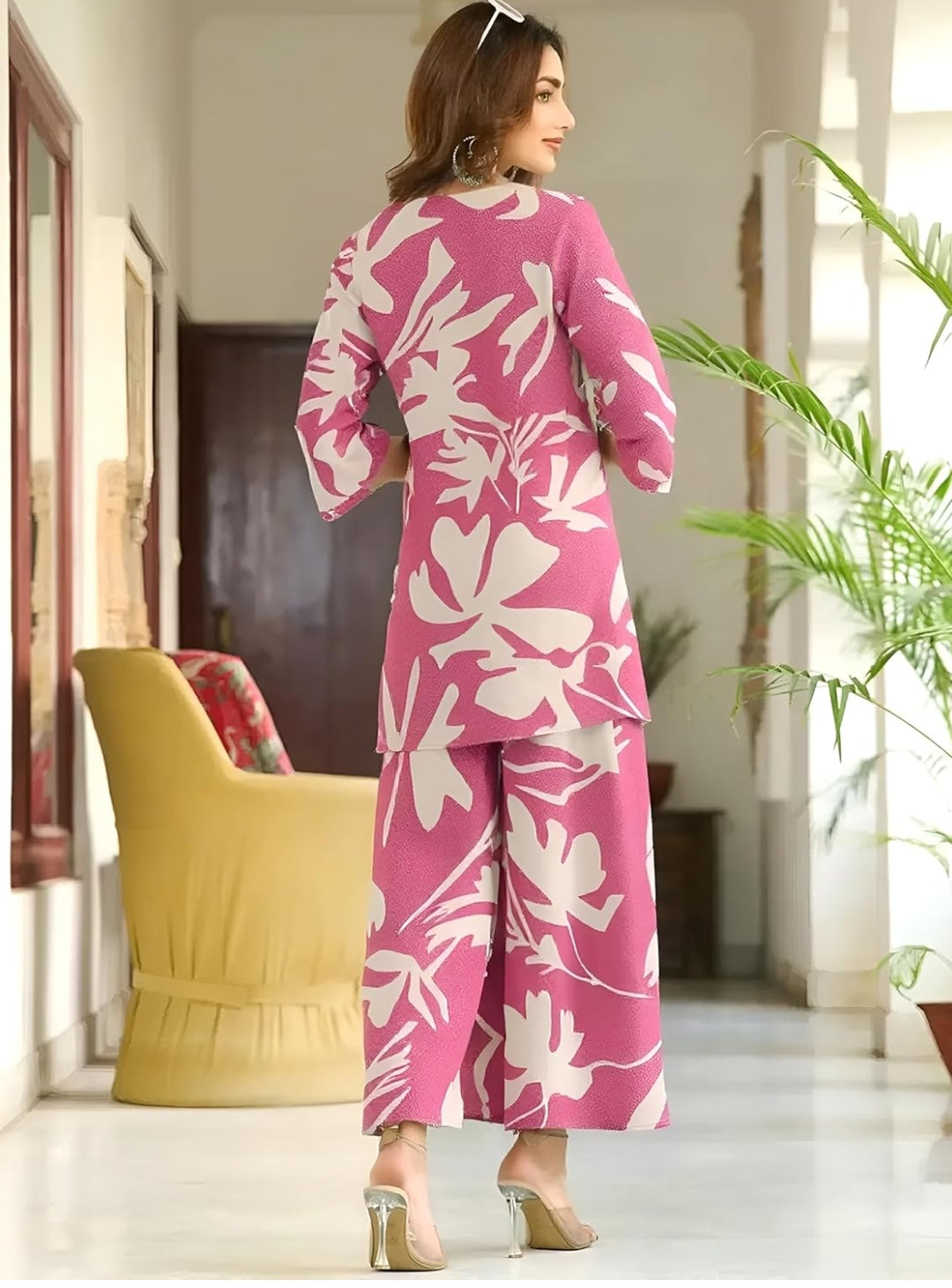 Women's Pure Cotton  Printed Co-ord Set Floral