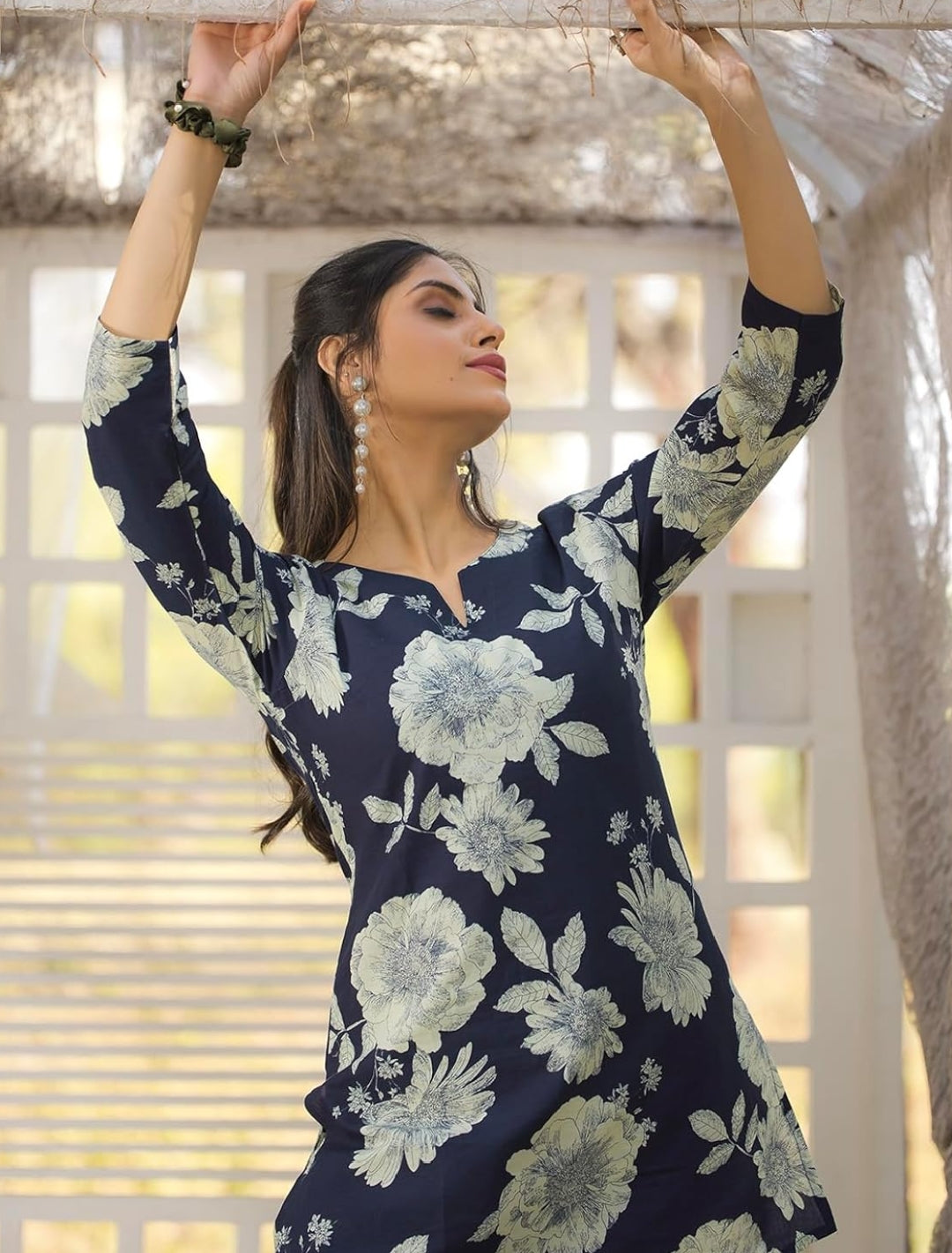 Women's Pure Cotton Printed Co-ord Set Black